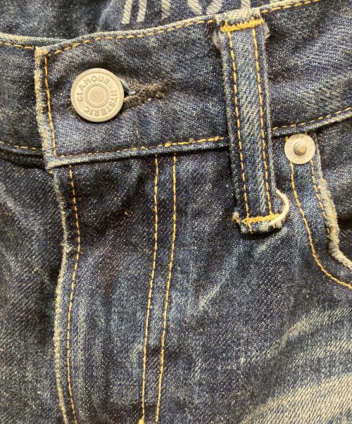 Hysteric Glamour（ヒステリックグラマー）Hysteric Glamour (ヒステリックグラマー) RW CLASH加工デニムスリムストレートパンツ インディゴ サイズ:SIZE　78.5cmの古着・服飾アイテム