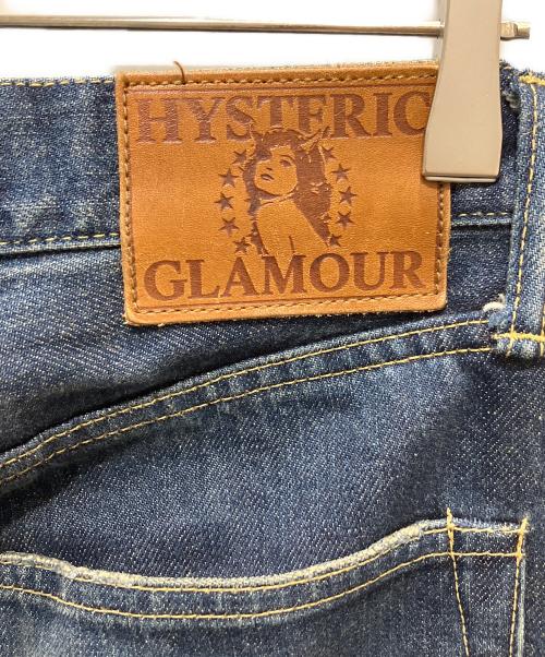Hysteric Glamour（ヒステリックグラマー）Hysteric Glamour (ヒステリックグラマー) RW CLASH加工デニムスリムストレートパンツ インディゴ サイズ:SIZE　78.5cmの古着・服飾アイテム