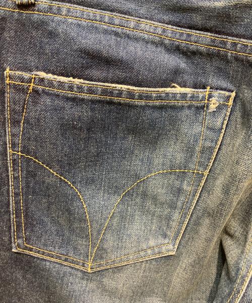 Hysteric Glamour（ヒステリックグラマー）Hysteric Glamour (ヒステリックグラマー) RW CLASH加工デニムスリムストレートパンツ インディゴ サイズ:SIZE　78.5cmの古着・服飾アイテム