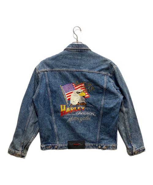 HARLEY-DAVIDSON（ハーレーダビッドソン）HARLEY-DAVIDSON (ハーレーダビッドソン) バック刺繍デニムジャケット インディゴ サイズ:Mの古着・服飾アイテム