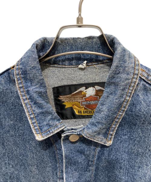 HARLEY-DAVIDSON（ハーレーダビッドソン）HARLEY-DAVIDSON (ハーレーダビッドソン) バック刺繍デニムジャケット インディゴ サイズ:Mの古着・服飾アイテム