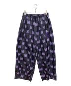 Needles×kae tanakaニードルズ×タナカカエ）の古着「H.D. Track Pant - Poly Jacquard」｜ネイビー×パープル