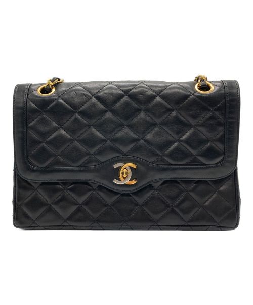 CHANEL（シャネル）CHANEL (シャネル) マトラッセチェーンショルダーバッグ ブラックの古着・服飾アイテム
