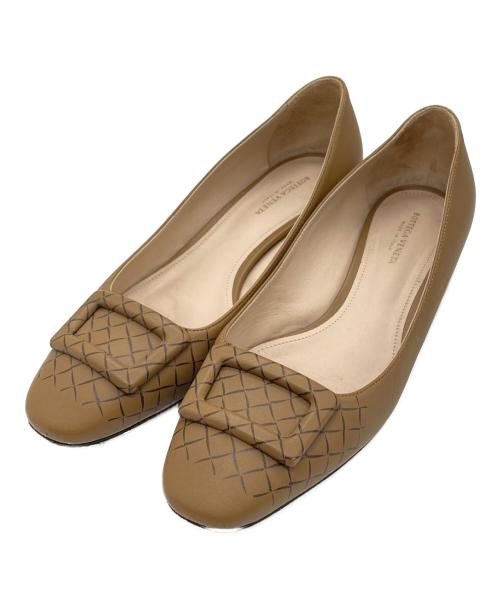 BOTTEGA VENETA（ボッテガベネタ）BOTTEGA VENETA (ボッテガベネタ) ヒールパンプス　Cherbourg ブラウン サイズ:35 1/2の古着・服飾アイテム