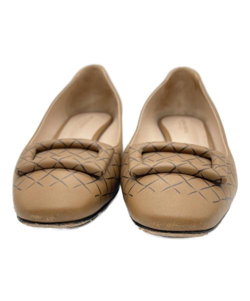 BOTTEGA VENETA（ボッテガベネタ）BOTTEGA VENETA (ボッテガベネタ) ヒールパンプス　Cherbourg ブラウン サイズ:35 1/2の古着・服飾アイテム