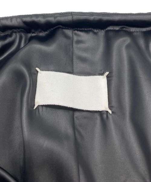 Maison Martin Margiela（メゾンマルタンマルジェラ）Maison Martin Margiela (メゾンマルタンマルジェラ) デザインネックトレンチコ-ト ブラック サイズ:38の古着・服飾アイテム