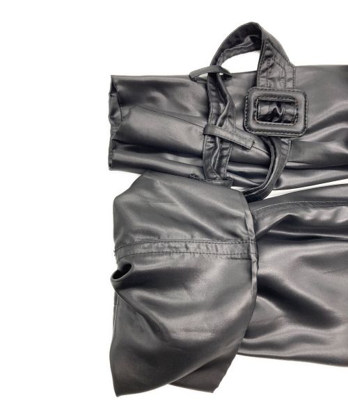 Maison Martin Margiela（メゾンマルタンマルジェラ）Maison Martin Margiela (メゾンマルタンマルジェラ) デザインネックトレンチコ-ト ブラック サイズ:38の古着・服飾アイテム