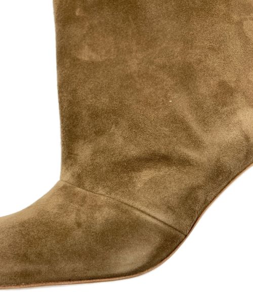 NEBULONIE（ネブローニ）NEBULONIE (ネブローニ) スエードヒールブーツ ブラウン サイズ:23㎝の古着・服飾アイテム