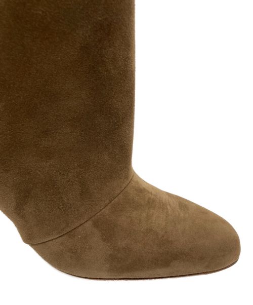 NEBULONIE（ネブローニ）NEBULONIE (ネブローニ) スエードヒールブーツ ブラウン サイズ:23㎝の古着・服飾アイテム