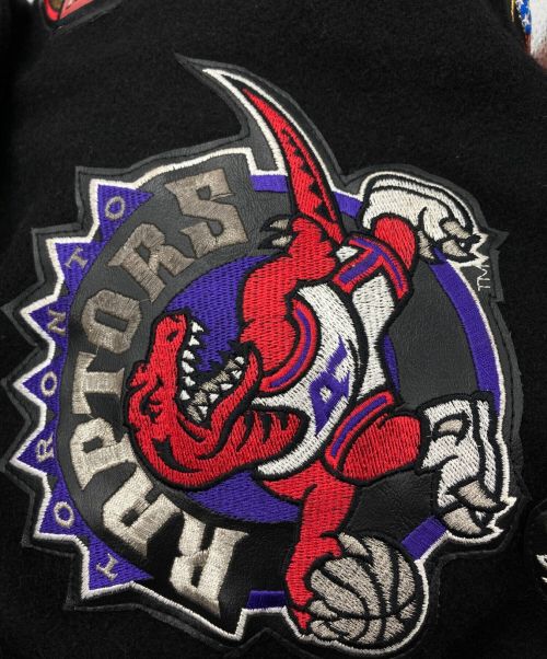 JEFF HAMILTON（ジェフハミルトン）JEFF HAMILTON (ジェフハミルトン) チームロゴワッペンスタジャン ブラック サイズ:３Xの古着・服飾アイテム