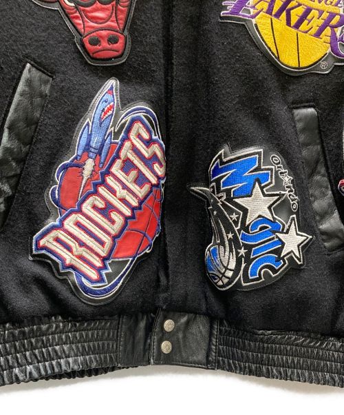 JEFF HAMILTON（ジェフハミルトン）JEFF HAMILTON (ジェフハミルトン) チームロゴワッペンスタジャン ブラック サイズ:３Xの古着・服飾アイテム