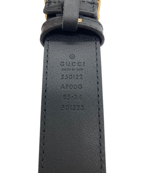 GUCCI（グッチ）GUCCI (グッチ) ズゥミインターロッキングGホースビットバックルベルト ブラックの古着・服飾アイテム