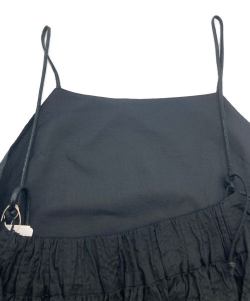 mylanka（ミランカ）mylanka (ミランカ) 綿ローンウェーブキャミワンピース ブラック サイズ:38 未使用品の古着・服飾アイテム