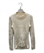 MM6 Maison Margielaエムエムシックスメゾンマルジェラ）の古着「バックカットアウトリブニット」｜ベージュ