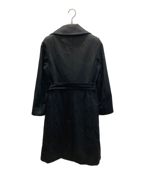 Max Mara Studio（マックスマーラ ストゥディオ）Max Mara Studio (マックスマーラ ストゥディオ) ベルテッドカシミヤコート ブラック サイズ:34の古着・服飾アイテム