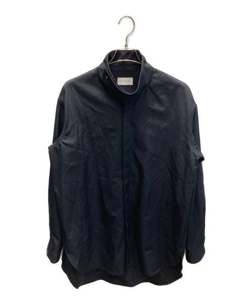 RYO TAKASHIMA（リョウタカシマ）RYO TAKASHIMA (リョウタカシマ) スタンドカラーロングシャツ ネイビー サイズ:Lの古着・服飾アイテム