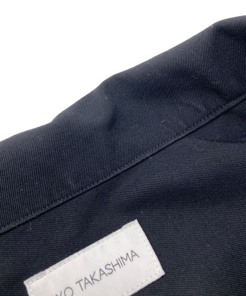 RYO TAKASHIMA（リョウタカシマ）RYO TAKASHIMA (リョウタカシマ) スタンドカラーロングシャツ ネイビー サイズ:Lの古着・服飾アイテム