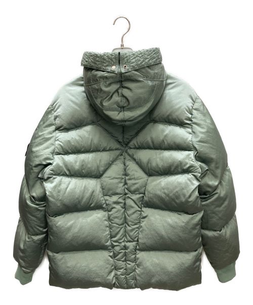 STONE ISLAND（ストーンアイランド）STONE ISLAND (ストーンアイランド) ガーメントダイ ナイロンメタル フーデッド ダウンジャケット オリーブグリーン サイズ:XLの古着・服飾アイテム
