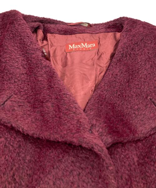 Max Mara Studio（マックスマーラ ストゥディオ）Max Mara Studio (マックスマーラ ストゥディオ) アルパカウールブレンドコート レッド サイズ:40の古着・服飾アイテム