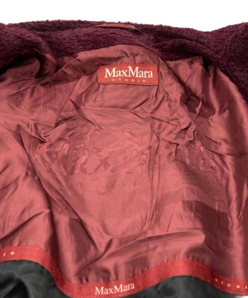 Max Mara Studio（マックスマーラ ストゥディオ）Max Mara Studio (マックスマーラ ストゥディオ) アルパカウールブレンドコート レッド サイズ:40の古着・服飾アイテム