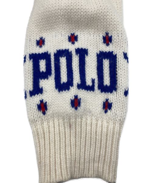 POLO RALPH LAUREN（ポロ・ラルフローレン）POLO RALPH LAUREN (ポロ・ラルフローレン) インターシャニット アイボリー サイズ:Sの古着・服飾アイテム