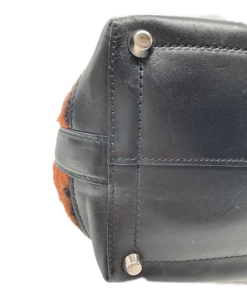 PROENZA SCHOULER（プロエンザ スクーラー）PROENZA SCHOULER (プロエンザ スクーラー) MIDIEM BUCKET JACQUARD FELT BAG レッド×ブラウン×ブラックの古着・服飾アイテム