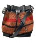PROENZA SCHOULER（プロエンザ スクーラー）の古着「MIDIEM BUCKET JACQUARD FELT BAG」｜レッド×ブラウン×ブラック