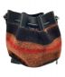 PROENZA SCHOULER (プロエンザ スクーラー) MIDIEM BUCKET JACQUARD FELT BAG レッド×ブラウン×ブラック：7000円