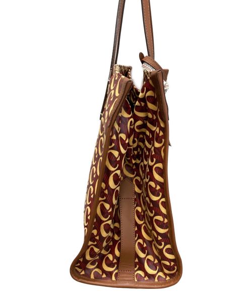 Orobianco（オロビアンコ）Orobianco (オロビアンコ) ロゴプリントトートバッグ ブラウン×ベージュの古着・服飾アイテム