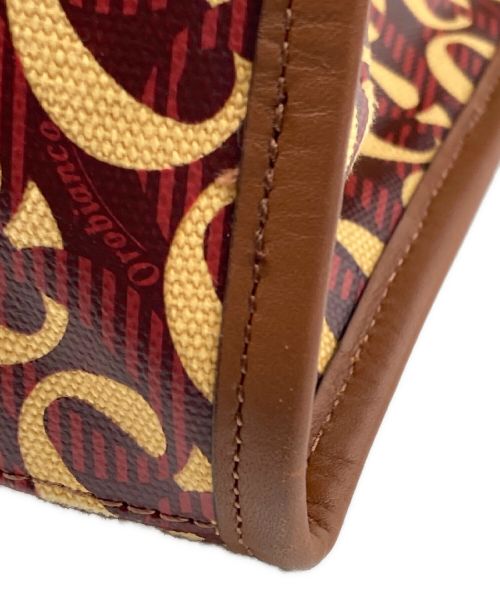 Orobianco（オロビアンコ）Orobianco (オロビアンコ) ロゴプリントトートバッグ ブラウン×ベージュの古着・服飾アイテム