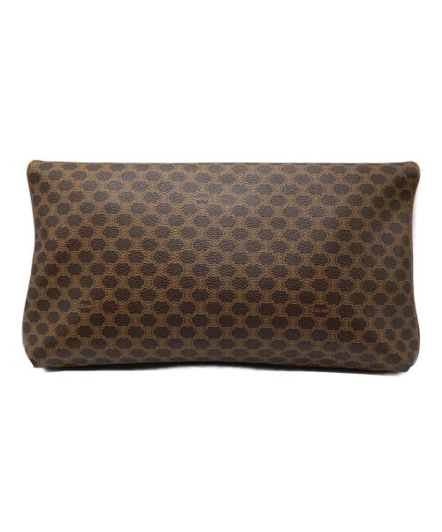 CELINE（セリーヌ）CELINE (セリーヌ) マカダムフラップクラッチバッグ ブラウンの古着・服飾アイテム
