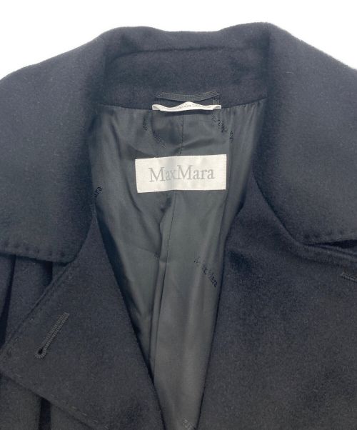 MaxMara（マックスマーラ）MaxMara (マックスマーラ) ヴァージンウールガウンコート ブラック サイズ:42の古着・服飾アイテム