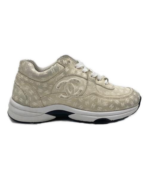 CHANEL（シャネル）CHANEL (シャネル) ココマーク スエード スニーカー アイボリー サイズ:37の古着・服飾アイテム