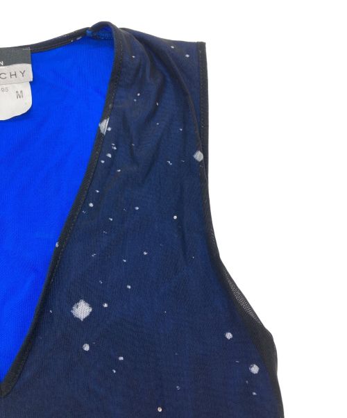 GIVENCHY（ジバンシィ）GIVENCHY (ジバンシィ) プリントノースリーブワンピース ブルー サイズ:SIZE Mの古着・服飾アイテム
