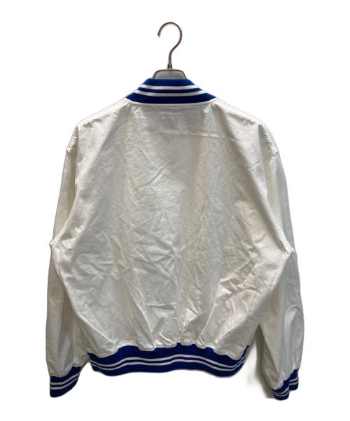 Quigley（キグリー）Quigley (キグリー) ジップバーシティジャケット ホワイト サイズ:SIZE Lの古着・服飾アイテム