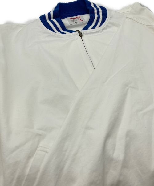 Quigley（キグリー）Quigley (キグリー) ジップバーシティジャケット ホワイト サイズ:SIZE Lの古着・服飾アイテム