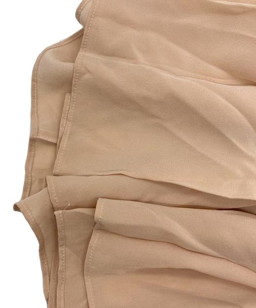 MIU MIU（ミュウミュウ）MIU MIU (ミュウミュウ) シルク100% プリーツシャツワンピ ピンク サイズ:40の古着・服飾アイテム