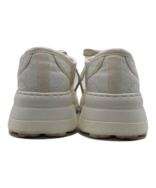 GUCCI（グッチ）GUCCI (グッチ) GGキャンバスロゴスニーカー ホワイト サイズ:SIZE 37の古着・服飾アイテム
