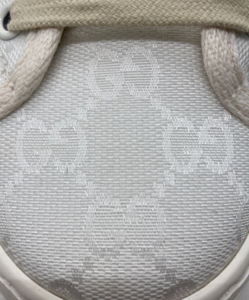 GUCCI（グッチ）GUCCI (グッチ) GGキャンバスロゴスニーカー ホワイト サイズ:SIZE 37の古着・服飾アイテム