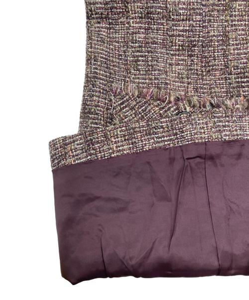 Leilian（レリアン）LEILIAN (レリアン) ツイードコート パープル サイズ:SIZE Freeの古着・服飾アイテム