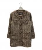 Leilianレリアン）の古着「ツイードコート」｜ブラウン