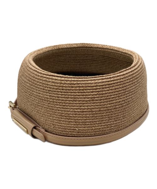 Athena NEW YORK（アシーナニューヨーク）Athena New York (アシーナニューヨーク) サンバイザー ベージュの古着・服飾アイテム