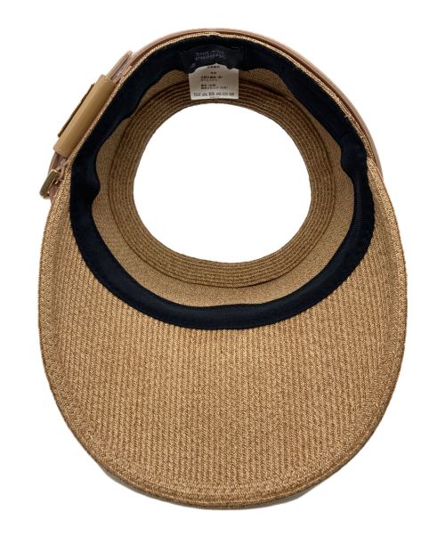 Athena NEW YORK（アシーナニューヨーク）Athena New York (アシーナニューヨーク) サンバイザー ベージュの古着・服飾アイテム