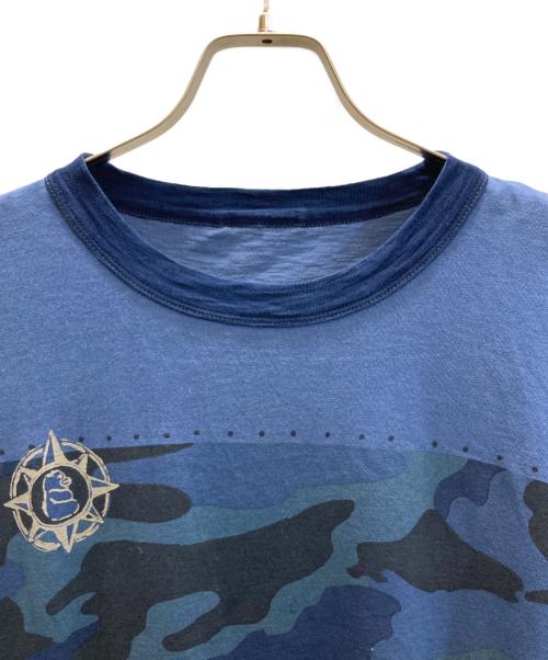 45R（フォーティファイブ・アール）45R (フォーティファイブ・アール) カモフラプリントTシャツ ブルー サイズ:表記無しの古着・服飾アイテム