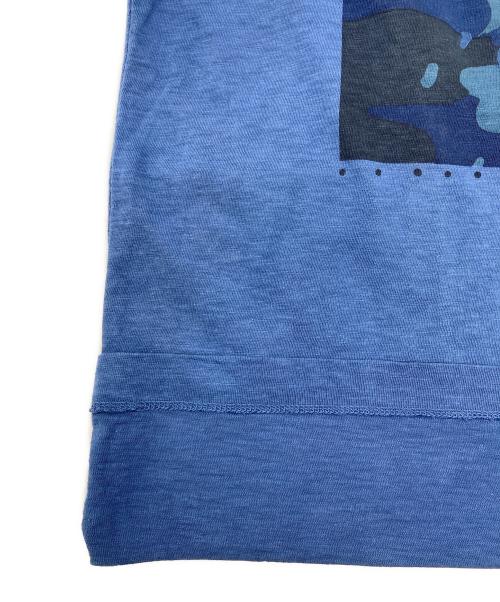 45R（フォーティファイブ・アール）45R (フォーティファイブ・アール) カモフラプリントTシャツ ブルー サイズ:表記無しの古着・服飾アイテム