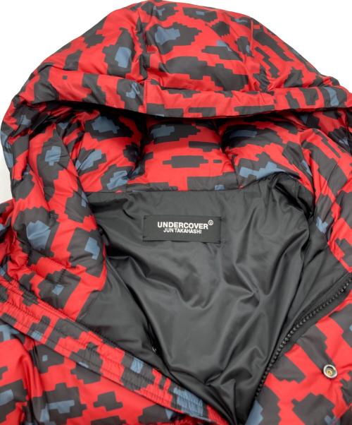 UNDERCOVER jun takahashi（アンダーカバー ジュン タカハシ）UNDERCOVER jun takahashi (アンダーカバー ジュン タカハシ) レオパード柄ダウンジャケット レッド サイズ:3 未使用品の古着・服飾アイテム