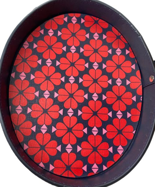 Kate Spade（ケイトスペード）Kate Spade (ケイトスペード) ラタンバスケットバッグ ブラウン×ネイビーの古着・服飾アイテム