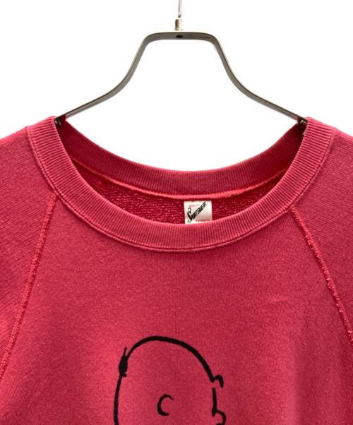 sports wear（スポーツウェア）sports wear (スポーツウェア) Vintage PEANUTS (ヴィンテージピーナッツ) プリントスウェット レッド サイズ:SIZE Mの古着・服飾アイテム