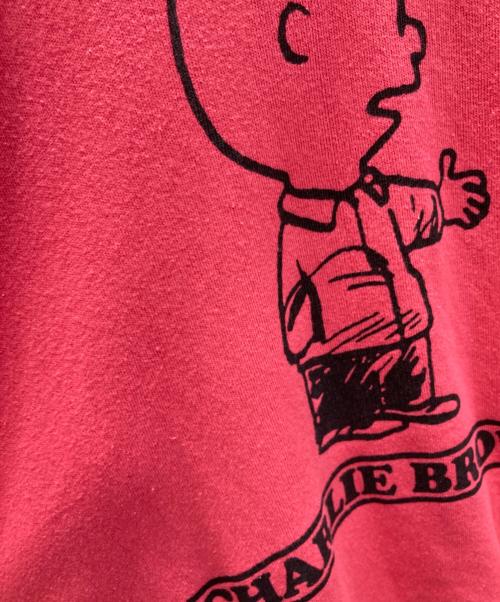 sports wear（スポーツウェア）sports wear (スポーツウェア) Vintage PEANUTS (ヴィンテージピーナッツ) プリントスウェット レッド サイズ:SIZE Mの古着・服飾アイテム