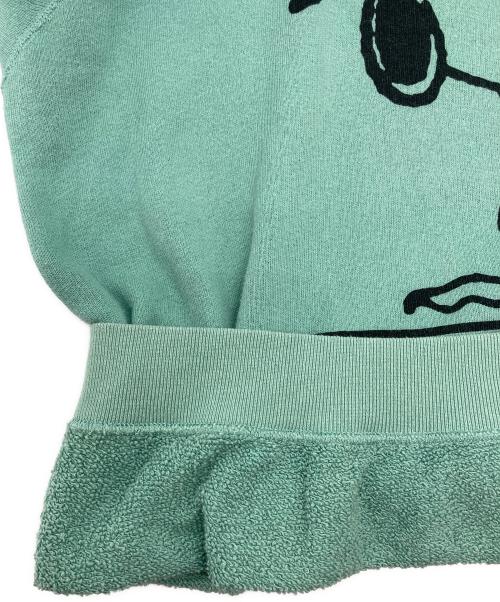 sports wear（スポーツウェア）sports wear PEANUTS (ピーナッツ) JOURNAL STANDARD relume (ジャーナルスタンダード レリューム) 別注 HALF SLEEVE スウェット グリーン サイズ:SIZE Freeの古着・服飾アイテム